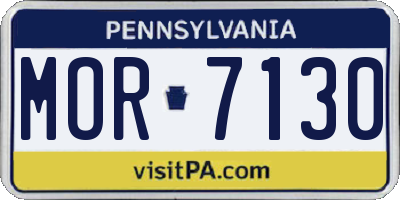 PA license plate MOR7130