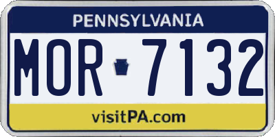 PA license plate MOR7132