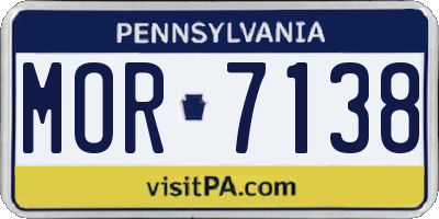 PA license plate MOR7138