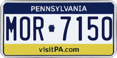 PA license plate MOR7150