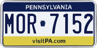 PA license plate MOR7152