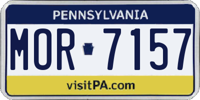 PA license plate MOR7157