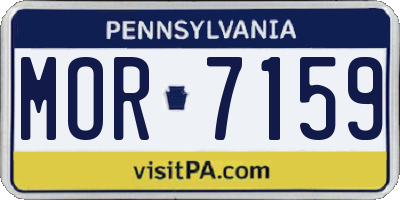 PA license plate MOR7159