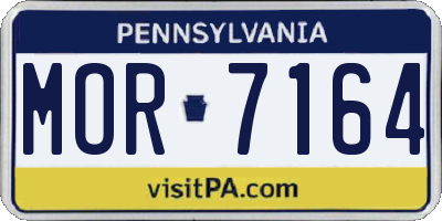 PA license plate MOR7164