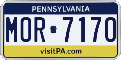 PA license plate MOR7170