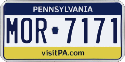 PA license plate MOR7171