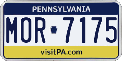 PA license plate MOR7175
