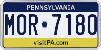 PA license plate MOR7180