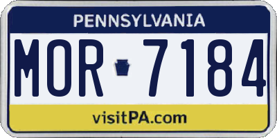 PA license plate MOR7184