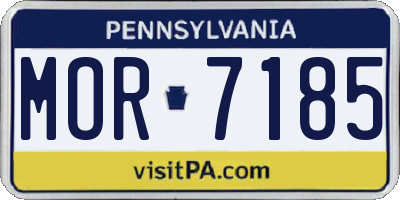 PA license plate MOR7185