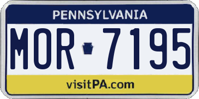 PA license plate MOR7195