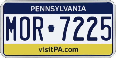 PA license plate MOR7225
