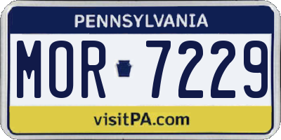 PA license plate MOR7229