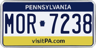 PA license plate MOR7238