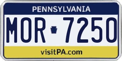 PA license plate MOR7250