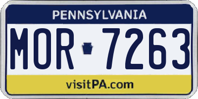 PA license plate MOR7263