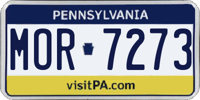 PA license plate MOR7273