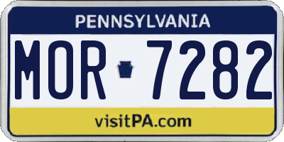 PA license plate MOR7282