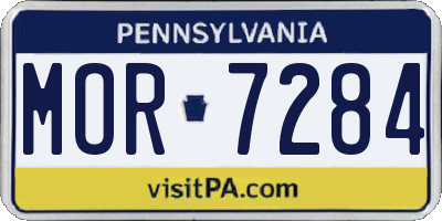 PA license plate MOR7284