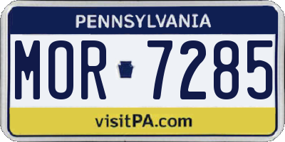 PA license plate MOR7285