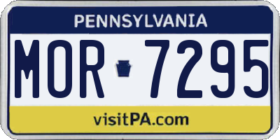 PA license plate MOR7295