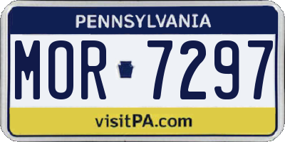 PA license plate MOR7297