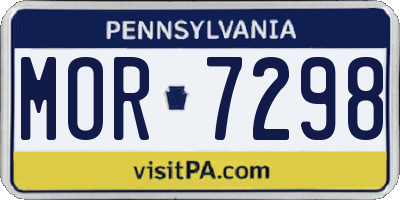 PA license plate MOR7298