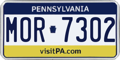 PA license plate MOR7302