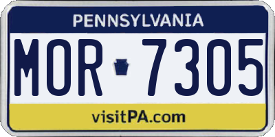 PA license plate MOR7305