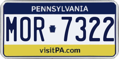 PA license plate MOR7322