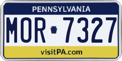 PA license plate MOR7327