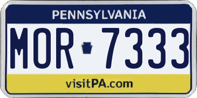 PA license plate MOR7333