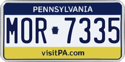 PA license plate MOR7335
