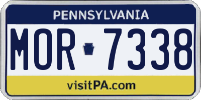 PA license plate MOR7338