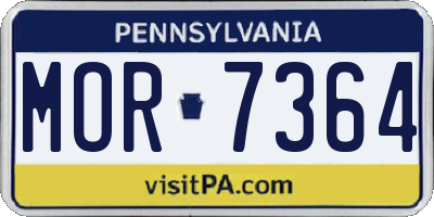 PA license plate MOR7364