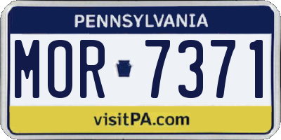 PA license plate MOR7371