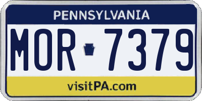 PA license plate MOR7379
