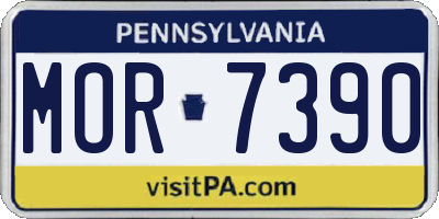 PA license plate MOR7390