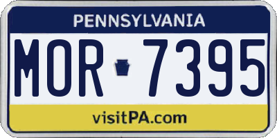 PA license plate MOR7395