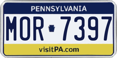 PA license plate MOR7397