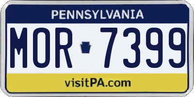 PA license plate MOR7399