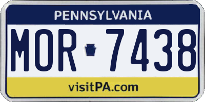 PA license plate MOR7438