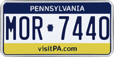 PA license plate MOR7440