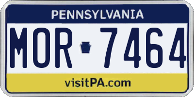 PA license plate MOR7464