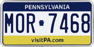 PA license plate MOR7468
