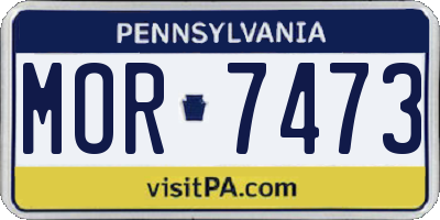 PA license plate MOR7473