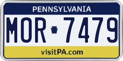 PA license plate MOR7479