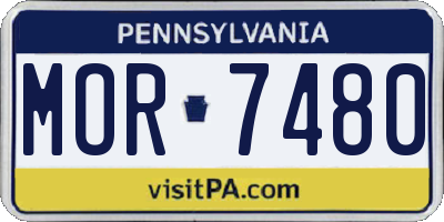 PA license plate MOR7480