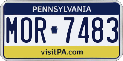 PA license plate MOR7483