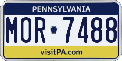 PA license plate MOR7488
